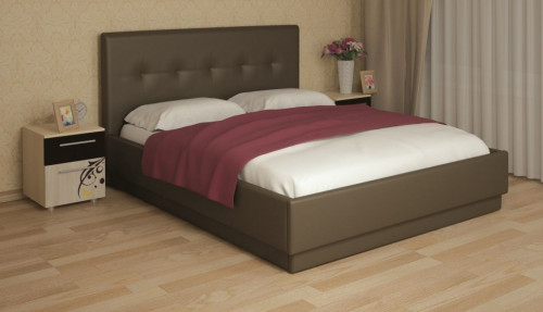 Кровать интерьерная Арника Локарно 160х200 с латами, коричневая
