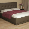 Кровать интерьерная Арника Локарно 160х200 с латами, коричневая