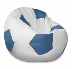 Кресло-мешок Relaxline Мяч в экокоже Galaxy White-Blue XL
