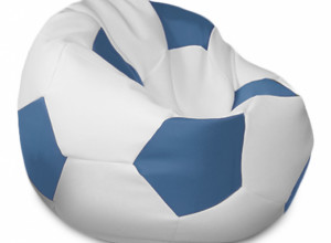 Кресло-мешок Relaxline Мяч в экокоже Galaxy White-Blue XXXL