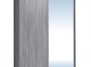 Шкаф-купе 1600 Домашний зеркало/лдсп + шлегель,Atelier светлый