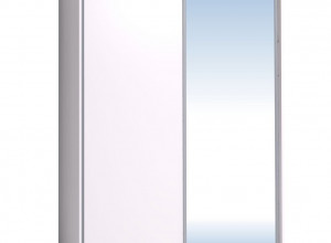 Шкаф-купе 1600 Домашний зеркало/лдсп + шлегель, Белый