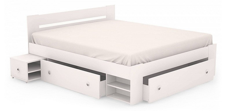 Кровать двуспальная Столлайн Стелла 160, белый