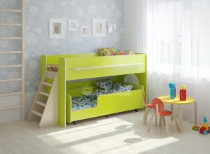 Двухъярусная кровать выкатная Легенда 23.3