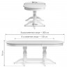 Стол обеденный Woodville Красидиано раздвижной, белый, 150 см
