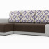 Угловой диван-кровать Столлайн Соло, белый/коричневый, левый