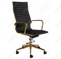 Кресло компьютерное Woodville Reus (черный/золотой)