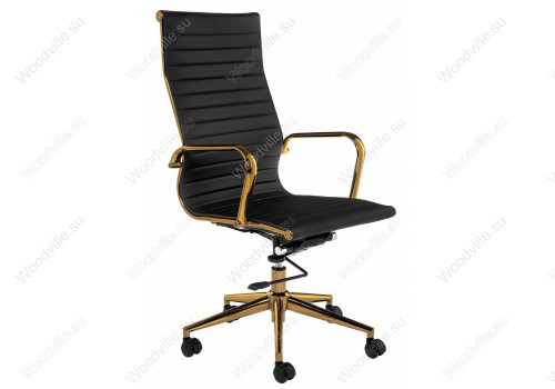 Кресло компьютерное Woodville Reus (черный/золотой)