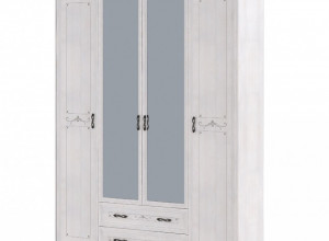Шкаф для платья и белья 4-х дверный с ящиками (без карниза) Арника Афродита 02
