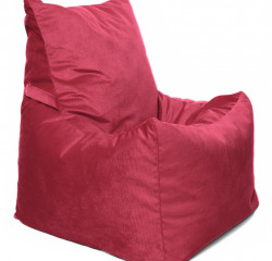 Кресло-мешок Relaxline Топчан в велюре Maserrati - 14 бордовый