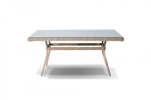 Плетеный стол 4sis Латте, цвет соломенный, 160х90 см