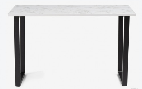 Стол обеденный Woodville Лота Лофт нераздвижной, сабия/черный матовый, 120 см
