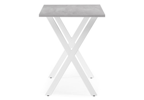 Стол обеденный Woodville Алеста Лофт, бетон/белый матовый, 120 см