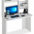 Стол компьютерный Мэрдэс Домино Lite СКЛ-Прям120Р+НКЛ-120 (без тумбы), белый жемчуг