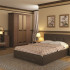 Кровать интерьерная Арника Линда 160х200 с основанием, коричневая