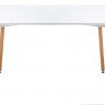 Стол обеденный Woodville Table, белый/натуральный, 110 см