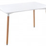 Стол обеденный Woodville Table, белый/натуральный, 110 см