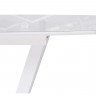 Стол обеденный Woodville Петир раздвижной, 120 см, ультра белый/белый/камень белый