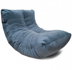 Кресло-мешок Relaxline Кокон в велюре Maserrati - 17 синий