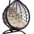Кресло подвесное Экодизайн Veil 2, коричневый, подушка - бежевый