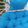 Кресло подвесное Экодизайн Veil 2, белый, подушка  голубой