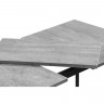 Стол обеденный Woodville Денвер Лофт раздвижной, бетон/черный матовый, 120 см