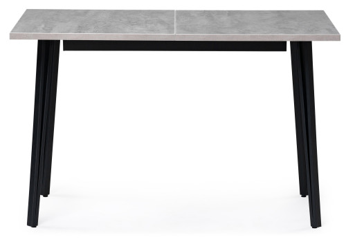 Стол обеденный Woodville Денвер Лофт раздвижной, бетон/черный матовый, 120 см