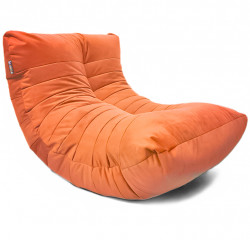 Кресло-мешок Relaxline Кокон в велюре Maserrati - 12 оранжевый