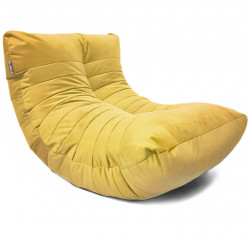 Кресло-мешок Relaxline Кокон в велюре Maserrati - 11 желтый