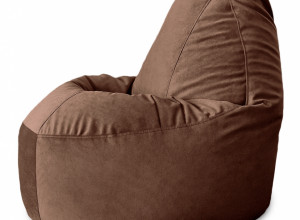 Кресло-мешок Relaxline Банан в велюре Maserrati - 09 коричневый