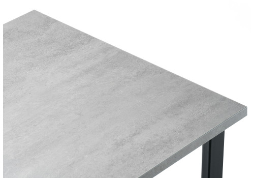 Стол обеденный Woodville Лота Лофт, бетон/черный матовый, 120 см