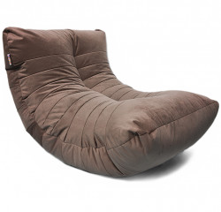 Кресло-мешок Relaxline Кокон в велюре Maserrati - 09 коричневый