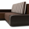 Угловой диван-кровать Столлайн Соло, бежевый/коричневый, левый
