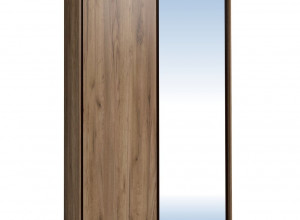 Шкаф-купе 1200 Домашний зеркало/лдсп, Дуб табачный Craft