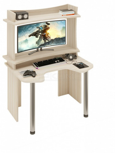 Стол игровой компьютерный Мэрдэс Домино Lite СКЛ-Игр120+НКИЛ120ВЛ, карамель