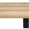 Стол обеденный Woodville Лота Лофт, дуб делано светлый/матовый черный, 120 см