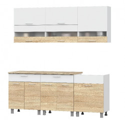 Кухонный комплект Ультра 2,0 м, стол белый