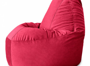 Кресло-мешок Relaxline Банан в велюре Maserrati - 14 бордовый