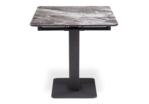 Стол обеденный Woodville Бугун, мрамор серый/черный, 120 см