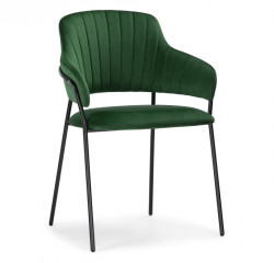 Кресло Woodville Инклес, темно-зеленый/черный глянец