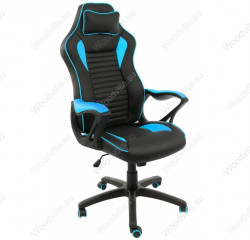 Кресло компьютерное Woodville Leon (черный/голубой)
