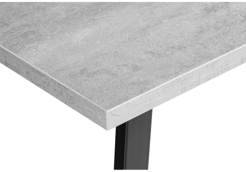 Стол обеденный Woodville Лота Лофт, черный матовый/бетон, 140 см