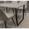 Стол обеденный Woodville Лота Лофт, черный матовый/бетон, 140 см