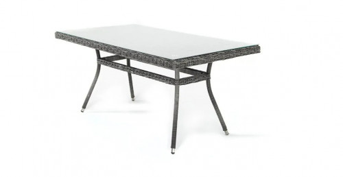 Плетеный стол 4sis Латте, графит, 160х90см