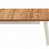 Стол обеденный Woodville Колон Лофт раздвижной, дуб вотан/белый матовый, 120 см