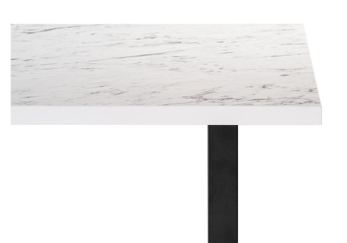 Стол обеденный Woodville Эльпатия, 130 см, оникс/черный матовый