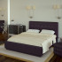 Кровать Арника Лорена 160х200 (без страз) с основанием, фиолетовая