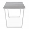 Стол обеденный Woodville Лота Лофт раздвижной, бетон/белый матовый, 120 см