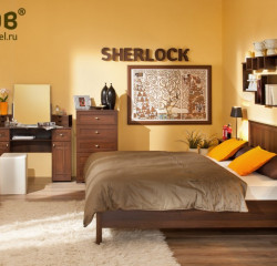 Спальня Глазов Sherlock. Комплект 3 (Орех шоколадный)