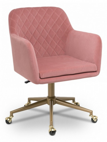 Кресло компьютерное Woodville Molly (розовый/золотой)